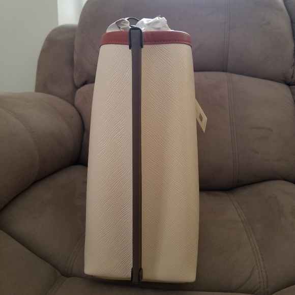 TORY BURCH COLOR BLOCK PERRY TRIPLE COMPARTMENT TOTE - Picture 10 of 14